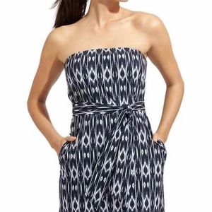 Athleta Ikat Strapless Anywhere Dress